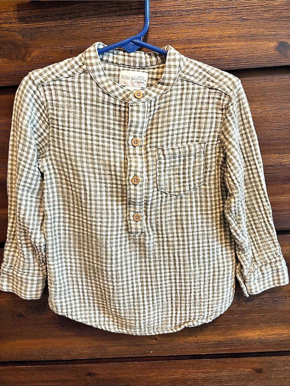 Little Planet Organic Cotton Gauze Button-front Shirt
